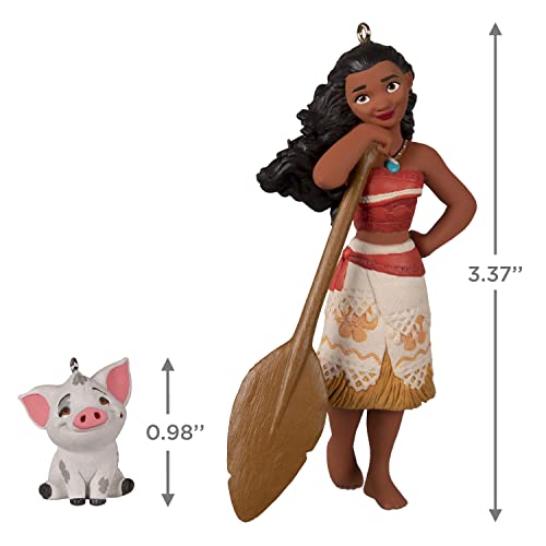 Hallmark Keepsake Christmas Ornament 2022, Disney Moana and Pua, Set of 2