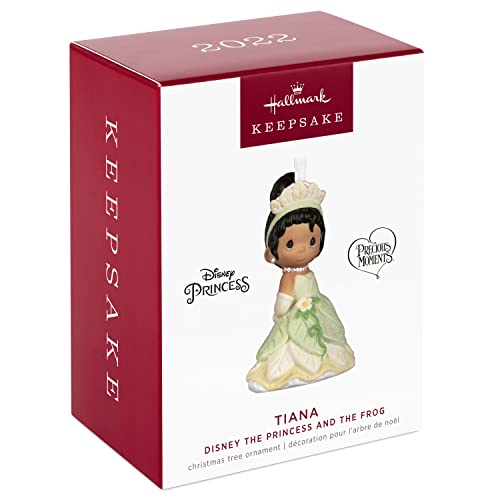 Hallmark Keepsake Christmas Ornament 2022, Disney Precious Moments The Princess and The Frog Tiana, Porcelain