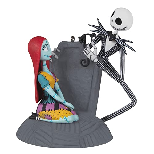 Hallmark Keepsake Christmas Ornament 2022, Disney Tim Burton's The Nightmare Before Christmas Jack and Sally