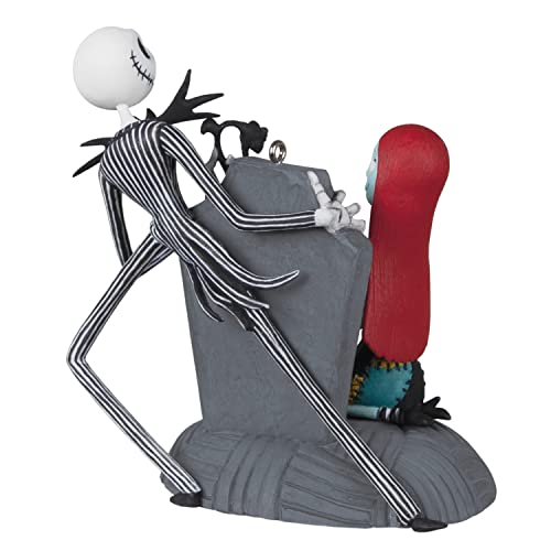 Hallmark Keepsake Christmas Ornament 2022, Disney Tim Burton's The Nightmare Before Christmas Jack and Sally