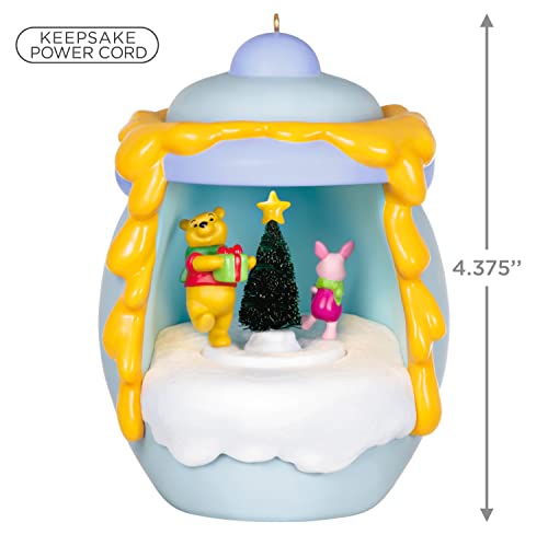 Hallmark Keepsake Christmas Ornament 2022, Disney Winnie The Pooh A Smallish Gift, Light and Motion