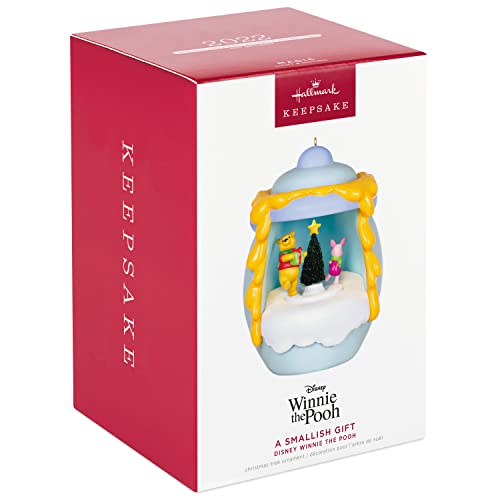 Hallmark Keepsake Christmas Ornament 2022, Disney Winnie The Pooh A Smallish Gift, Light and Motion