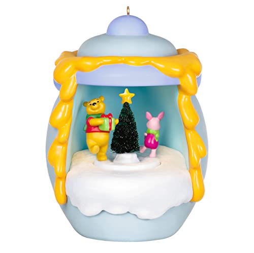 Hallmark Keepsake Christmas Ornament 2022, Disney Winnie The Pooh A Smallish Gift, Light and Motion