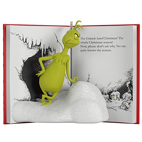 Hallmark Keepsake Christmas Ornament 2022, Dr. Seuss's How The Grinch Stole Christmas! A Sour, Grinchy Frown