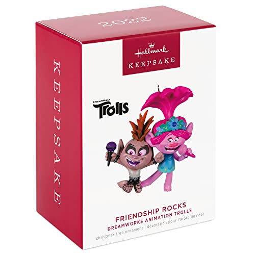 Hallmark Keepsake Christmas Ornament 2022, DreamWorks Trolls Friendship Rocks