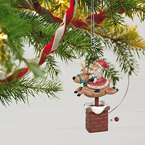 Hallmark Keepsake Christmas Ornament 2022, Giddy Up, Santa! Reindeer with Motion