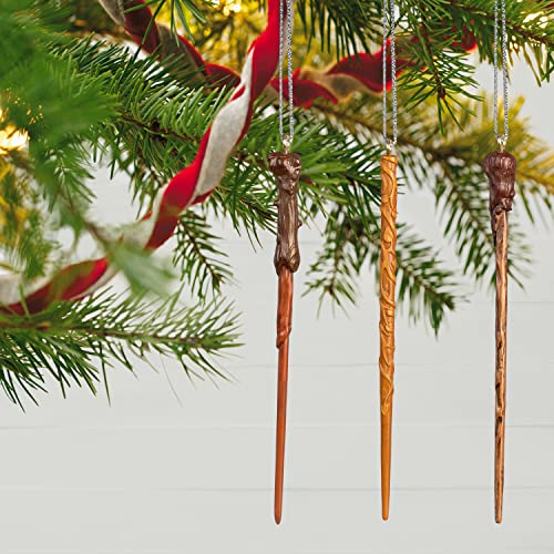 Hallmark Keepsake Christmas Ornament 2022, Harry Potter Wizarding Wands, Metal Set of 3