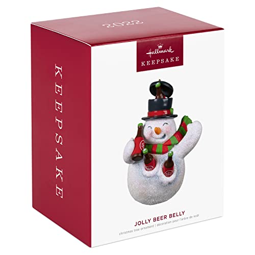 Hallmark Keepsake Christmas Ornament 2022, Jolly Beer Belly Snowman