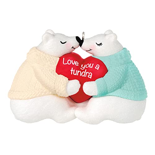 Hallmark Keepsake Christmas Ornament 2022, Love You a Tundra Polar Bear Couple Ornament