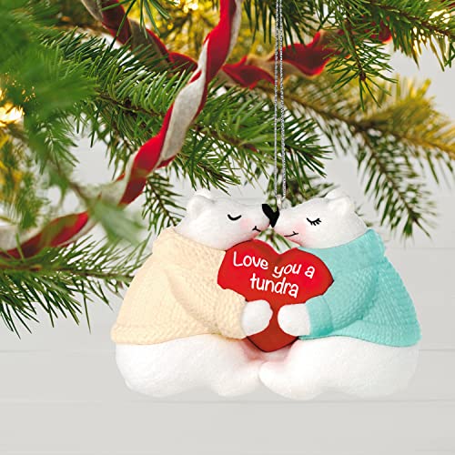 Hallmark Keepsake Christmas Ornament 2022, Love You a Tundra Polar Bear Couple Ornament