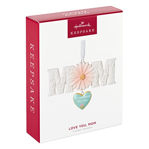 Hallmark Keepsake Christmas Ornament 2022, Love You Mom, Porcelain