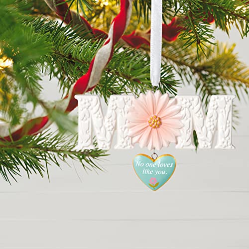 Hallmark Keepsake Christmas Ornament 2022, Love You Mom, Porcelain