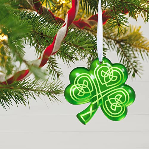 Hallmark Keepsake Christmas Ornament 2022, Luck o?ÇÖ The Irish Shamrock, Glass