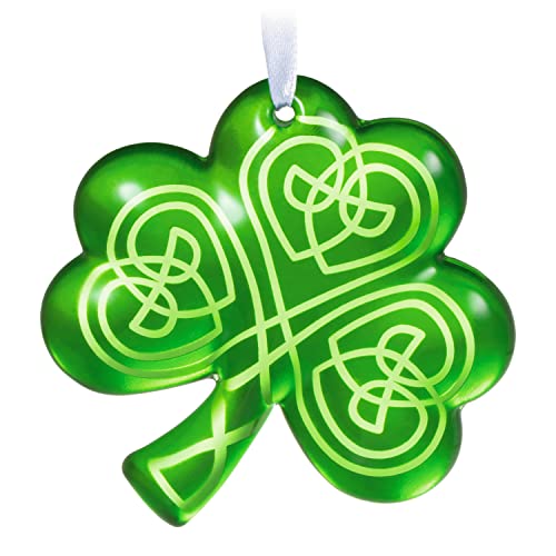 Hallmark Keepsake Christmas Ornament 2022, Luck o?ÇÖ The Irish Shamrock, Glass