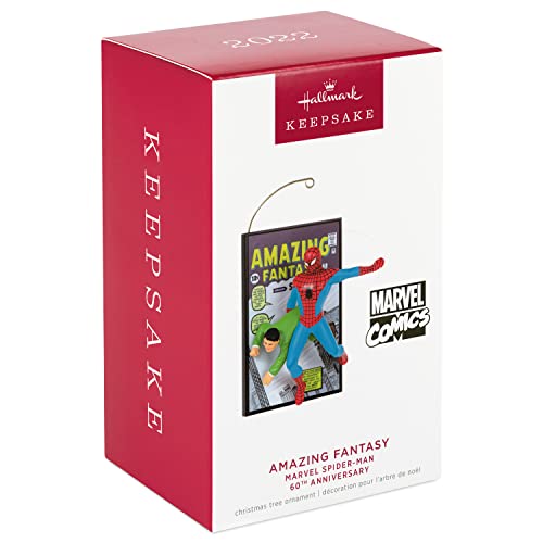 Hallmark Keepsake Christmas Ornament 2022, Marvel Spider-Man Amazing Fantasy 60th Anniversary