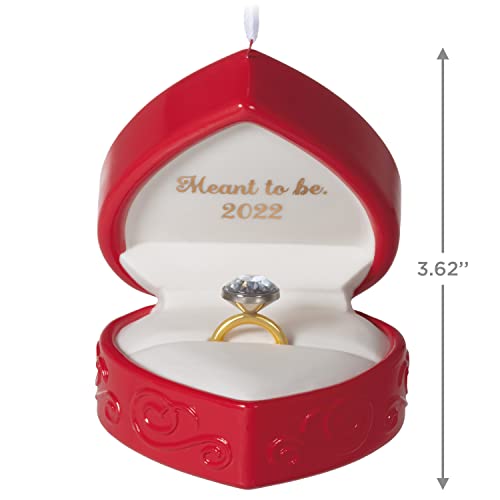 Hallmark Keepsake Christmas Ornament 2022, Meant to Be Engagement, Porcelain