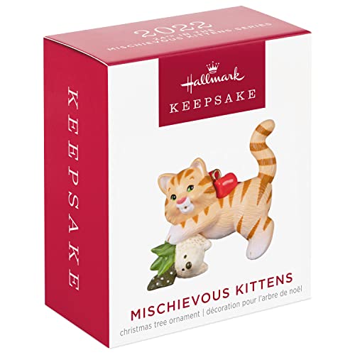 Hallmark Keepsake Christmas Ornament 2022, Mischievous Kittens Tabby