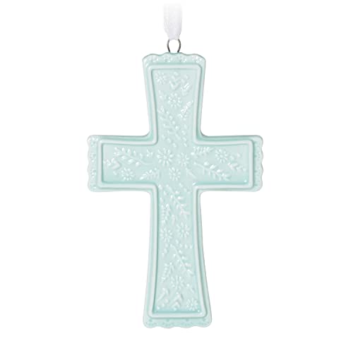 Hallmark Keepsake Christmas Ornament 2022, No Greater Love Cross, Porcelain