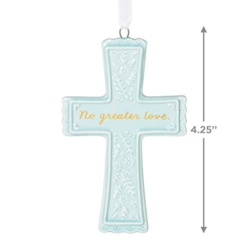 Hallmark Keepsake Christmas Ornament 2022, No Greater Love Cross, Porcelain