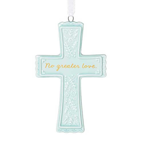 Hallmark Keepsake Christmas Ornament 2022, No Greater Love Cross, Porcelain