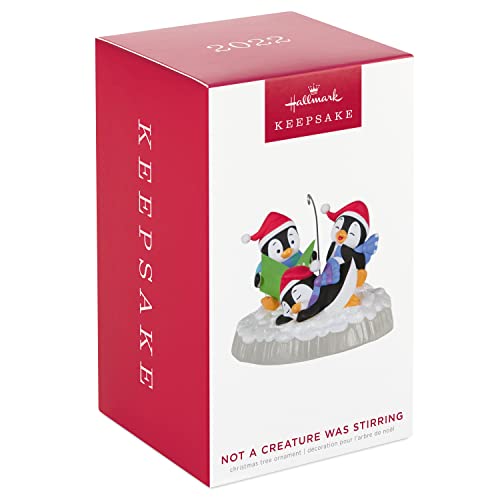 Hallmark Keepsake Christmas Ornament 2022, Not a Creature was Stirring Penguins