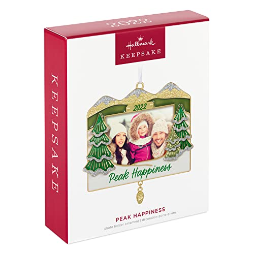 Hallmark Keepsake Christmas Ornament 2022, Peak Happiness Picture Frame, Metal