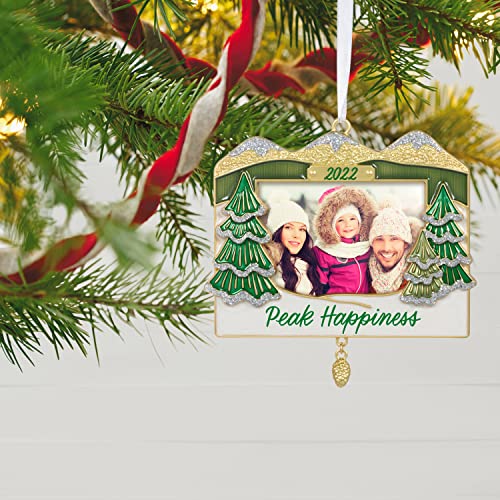 Hallmark Keepsake Christmas Ornament 2022, Peak Happiness Picture Frame, Metal