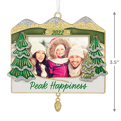 Hallmark Keepsake Christmas Ornament 2022, Peak Happiness Picture Frame, Metal