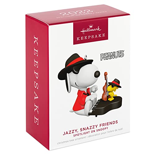 Hallmark Keepsake Christmas Ornament 2022, Peanuts Spotlight on Snoopy Jazzy, Snazzy Friends