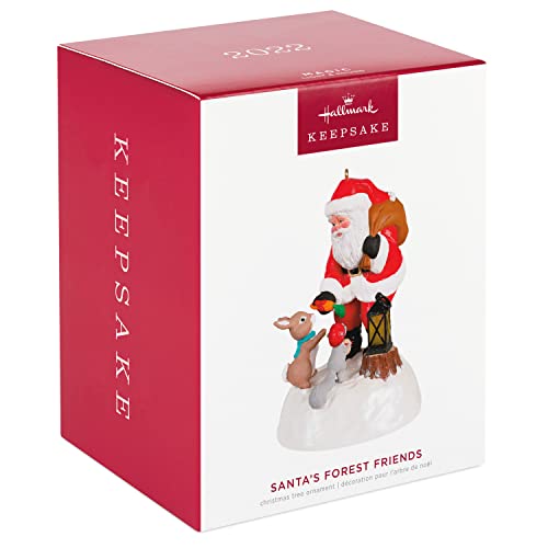 Hallmark Keepsake Christmas Ornament 2022, Santa's Forest Friends, Light and Sound