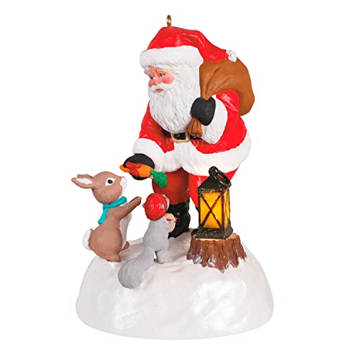 Hallmark Keepsake Christmas Ornament 2022, Santa's Forest Friends, Light and Sound