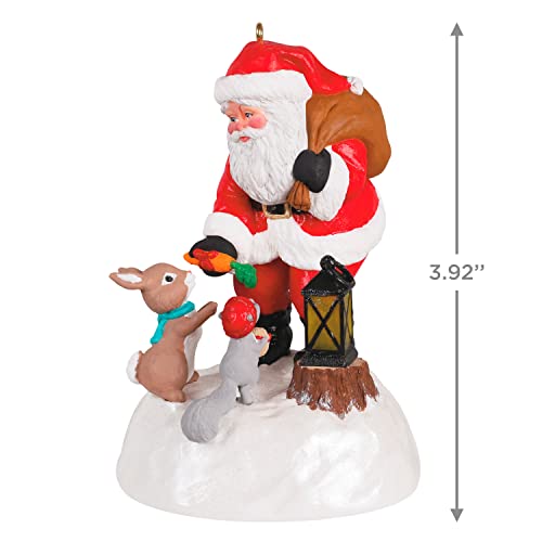 Hallmark Keepsake Christmas Ornament 2022, Santa's Forest Friends, Light and Sound