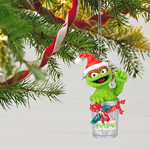 Hallmark Keepsake Christmas Ornament 2022, Sesame Street Oscar The Grouch Peekbuster with Motion - Activated Sound