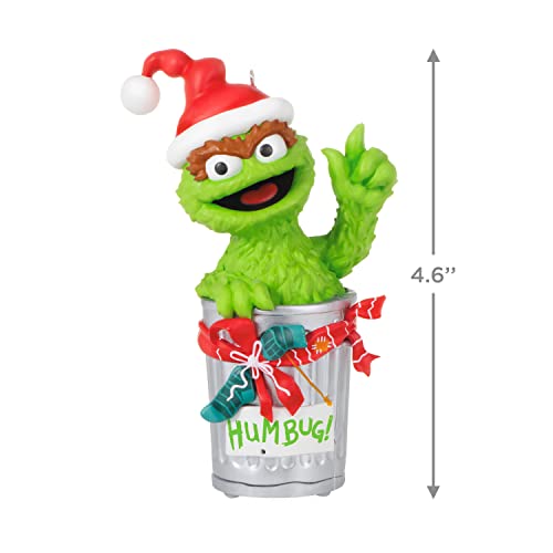 Hallmark Keepsake Christmas Ornament 2022, Sesame Street Oscar The Grouch Peekbuster with Motion - Activated Sound