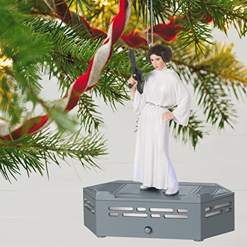 Hallmark Keepsake Christmas Ornament 2022, Star Wars: A New Hope Collection Princess Leia Organa, Light and Sound