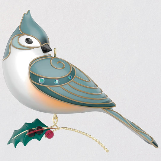 Hallmark Keepsake Christmas Ornament 2022, The Beauty of Birds Lady Tufted Titmouse Limited Quantity