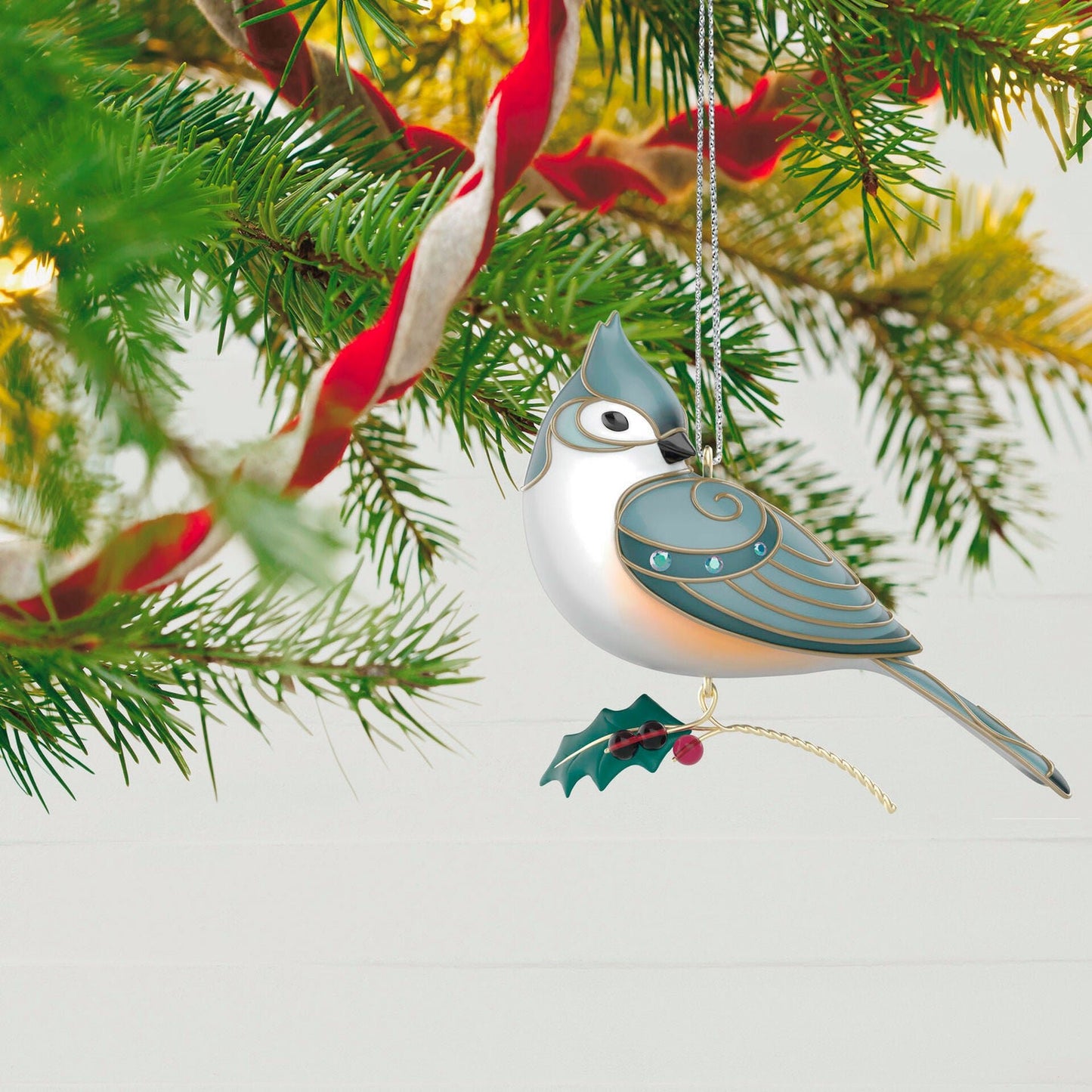 Hallmark Keepsake Christmas Ornament 2022, The Beauty of Birds Lady Tufted Titmouse Limited Quantity