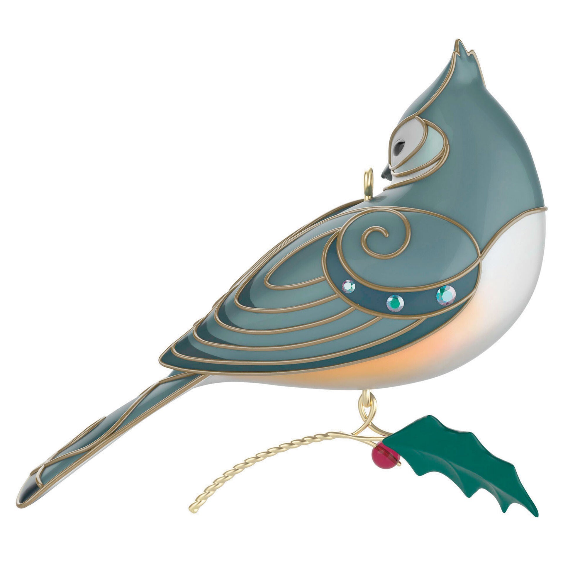 Hallmark Keepsake Christmas Ornament 2022, The Beauty of Birds Lady Tufted Titmouse Limited Quantity