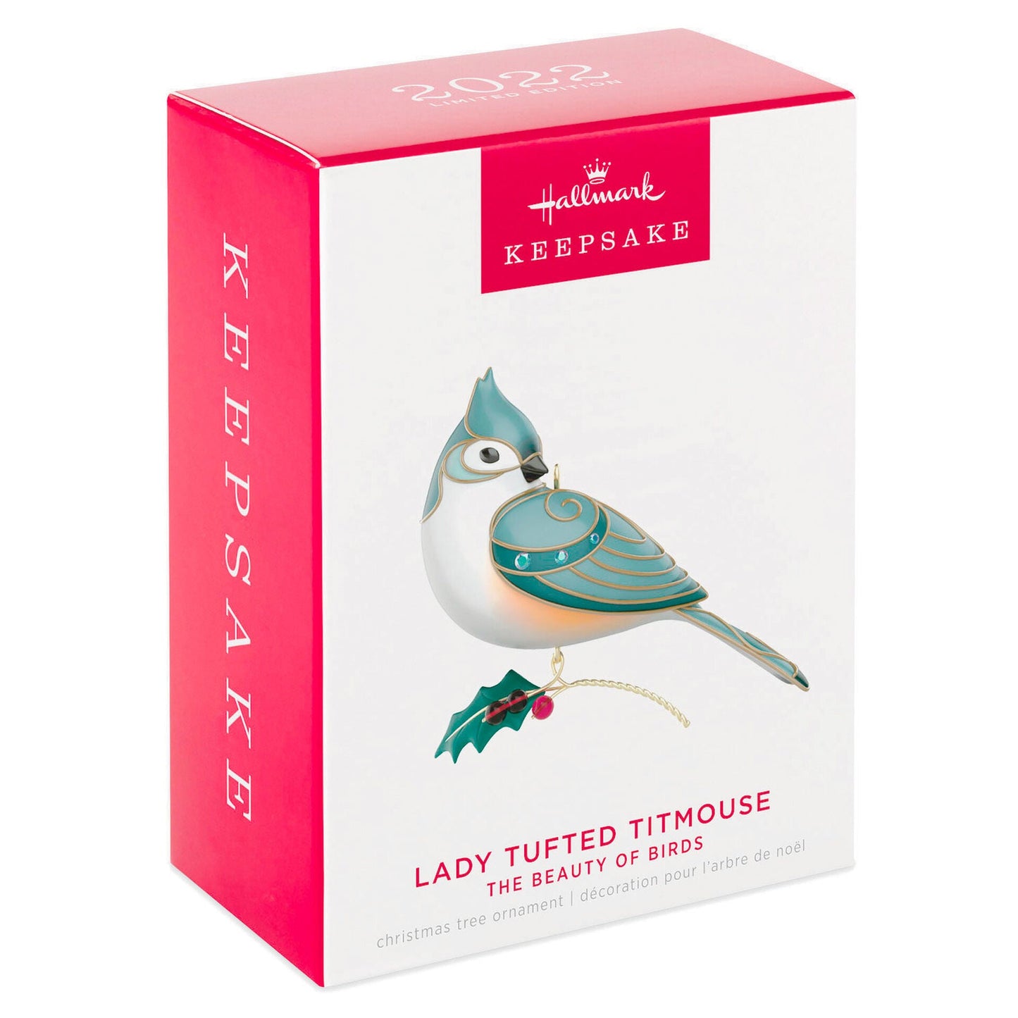 Hallmark Keepsake Christmas Ornament 2022, The Beauty of Birds Lady Tufted Titmouse Limited Quantity