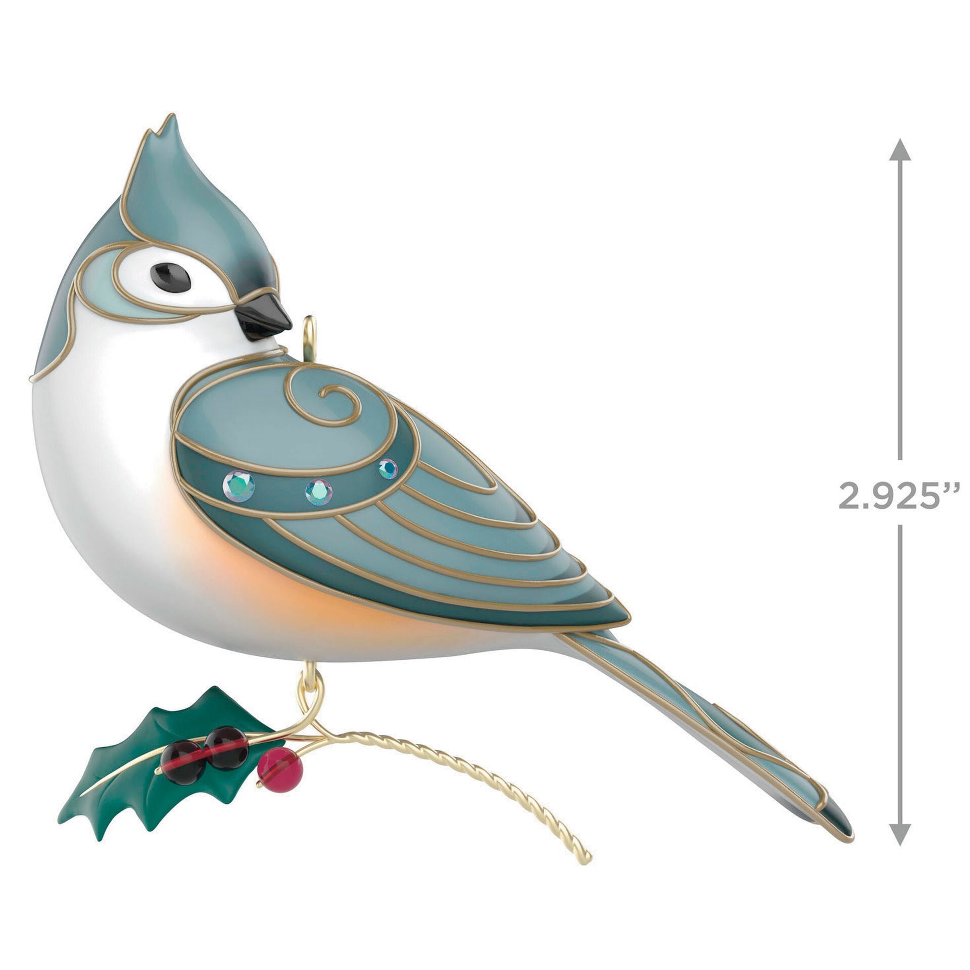 Hallmark Keepsake Christmas Ornament 2022, The Beauty of Birds Lady Tufted Titmouse Limited Quantity