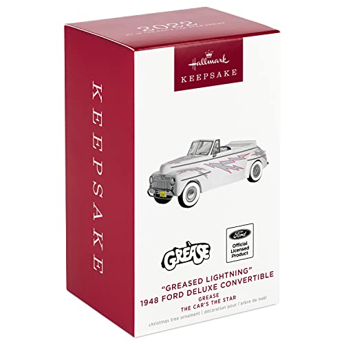 Hallmark Keepsake Christmas Ornament 2022, The Car's The Star Greased Lightning 1948 Ford Deluxe Convertible, Metal