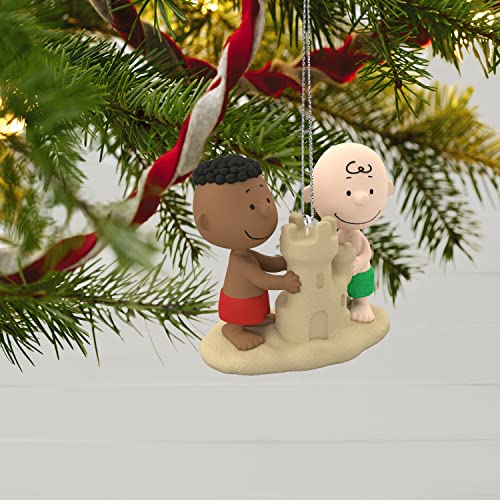 Hallmark Keepsake Christmas Ornament 2022, The Peanuts Gang Franklin and Charlie Brown at The Beach