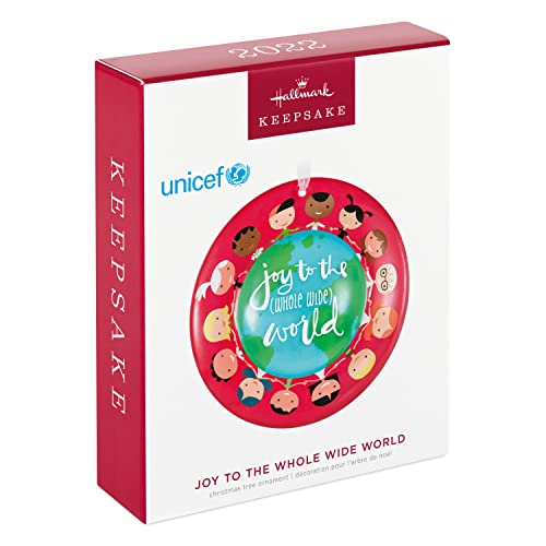 Hallmark Keepsake Christmas Ornament 2022, UNICEF Joy to The Whole Wide World, Glass