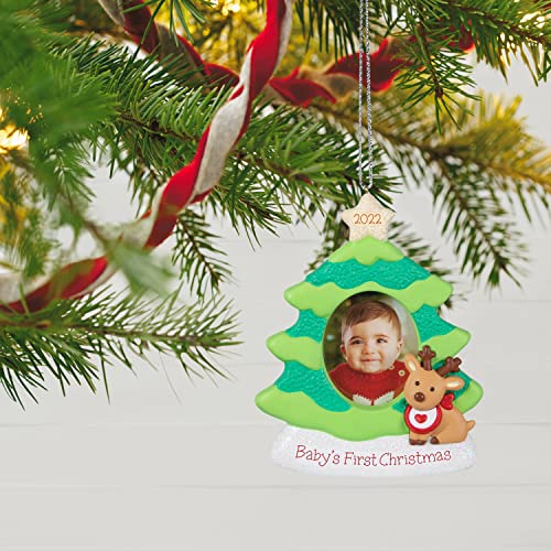 Hallmark Keepsake Christmas Ornament 2022 Year-Dated, Baby's First Christmas Photo Frame