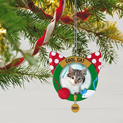 Hallmark Keepsake Christmas Ornament 2022 Year - Dated, Cool Cat Photo Frame