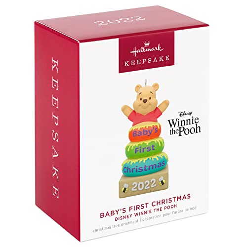 Hallmark Keepsake Christmas Ornament 2022 Year - Dated, Disney Winnie The Pooh Baby's First Christmas