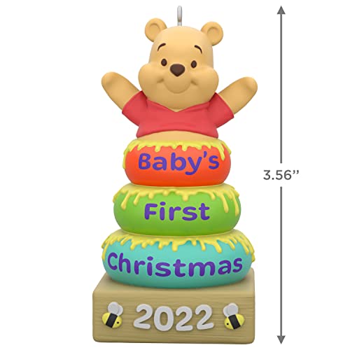 Hallmark Keepsake Christmas Ornament 2022 Year - Dated, Disney Winnie The Pooh Baby's First Christmas