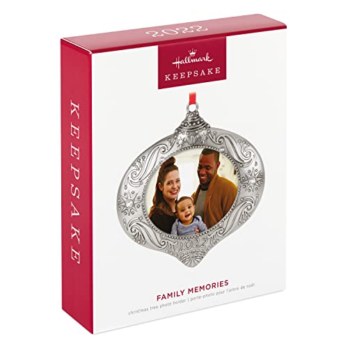 Hallmark Keepsake Christmas Ornament 2022 Year-Dated, Family Memories, Metal Photo Frame