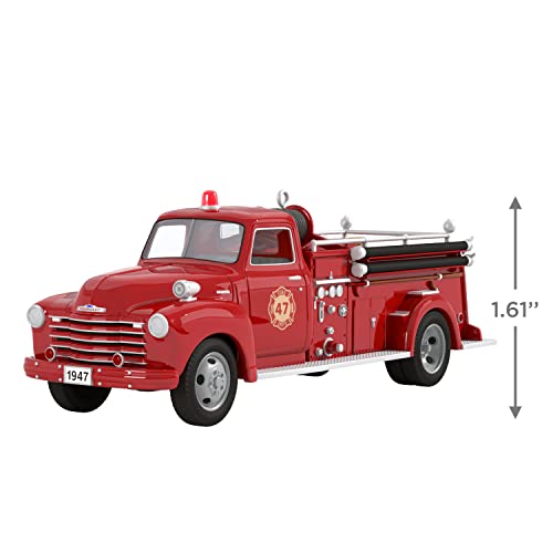 Hallmark Keepsake Christmas Ornament 2022 Year-Dated, Fire Brigade 1947 Chevrolet Fire Engine with Light