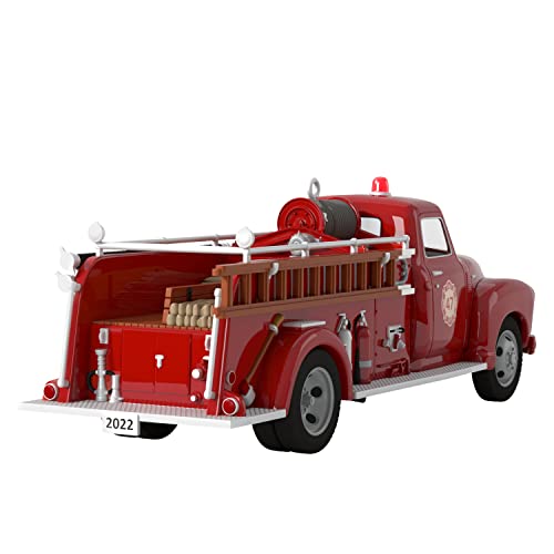 Hallmark Keepsake Christmas Ornament 2022 Year-Dated, Fire Brigade 1947 Chevrolet Fire Engine with Light